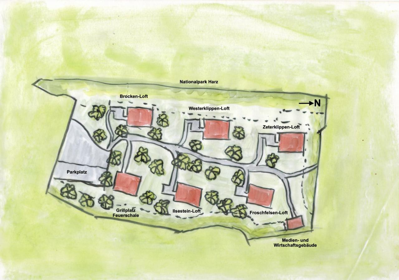 Baumwipfel-Resort "Lug Ins Land" Ilsenburg Eksteriør billede